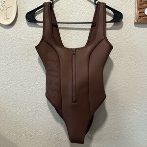 Skims Cocoa Brown Women's One Piece Swimsuit